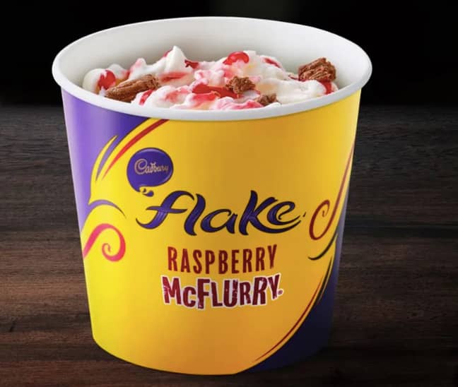 The Raspberry Flake McFlurry is back (Credit: McDonald's)