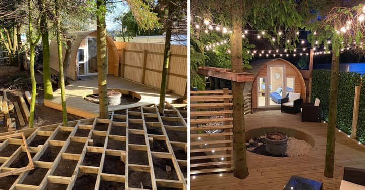 Man Turns Back Garden Into 'Love Island' Villa Replica