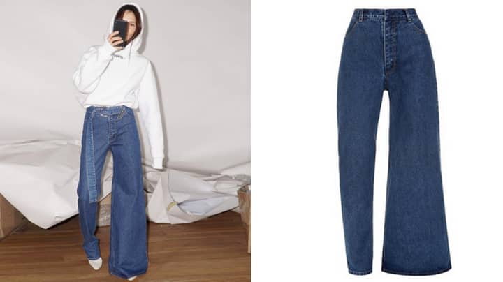 Asymmetrical Jeans Are Here For When You Can't Choose Between Skinny Or Flares