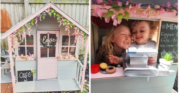 Mum Transforms Daughter’s Wendy House Into Adorable Outdoor Cafe