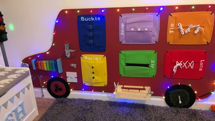 Creative Mum Makes Amazing £20 Play Board to Keep Son Occupied