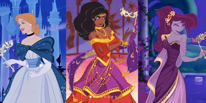 Artist Marta Sánchez García Gives Disney Princesses New Dress Designs - Tyla
