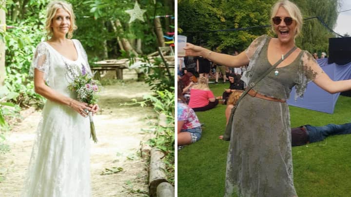 This Woman Dyed Her Wedding Dress Green So She Could Wear It Every Day