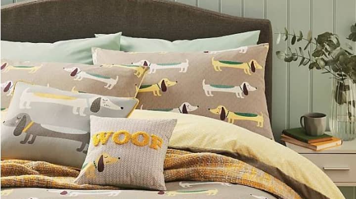 Asda Launches New Sausage Dog Homeware, Yellow And White Double Duvet Cover Asda Uk