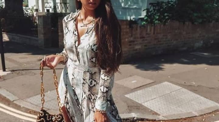 Everyone's Obsessing Over This Snake Print Pleated Shirt Dress From Topshop