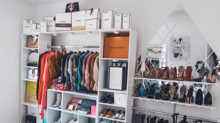 Woman Transforms 'Dingy' Bedroom Into Stunning Walk-In Wardrobe